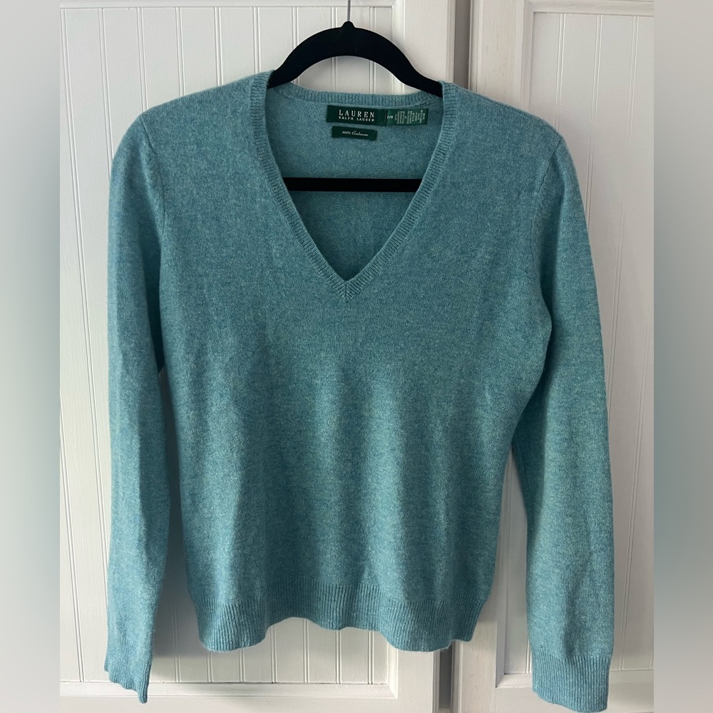 Lauren Ralph Lauren 100% cashmere sweater DAMAGED size petite medium